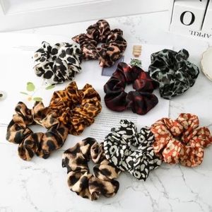 3-Pack Animal Print Scrunchies